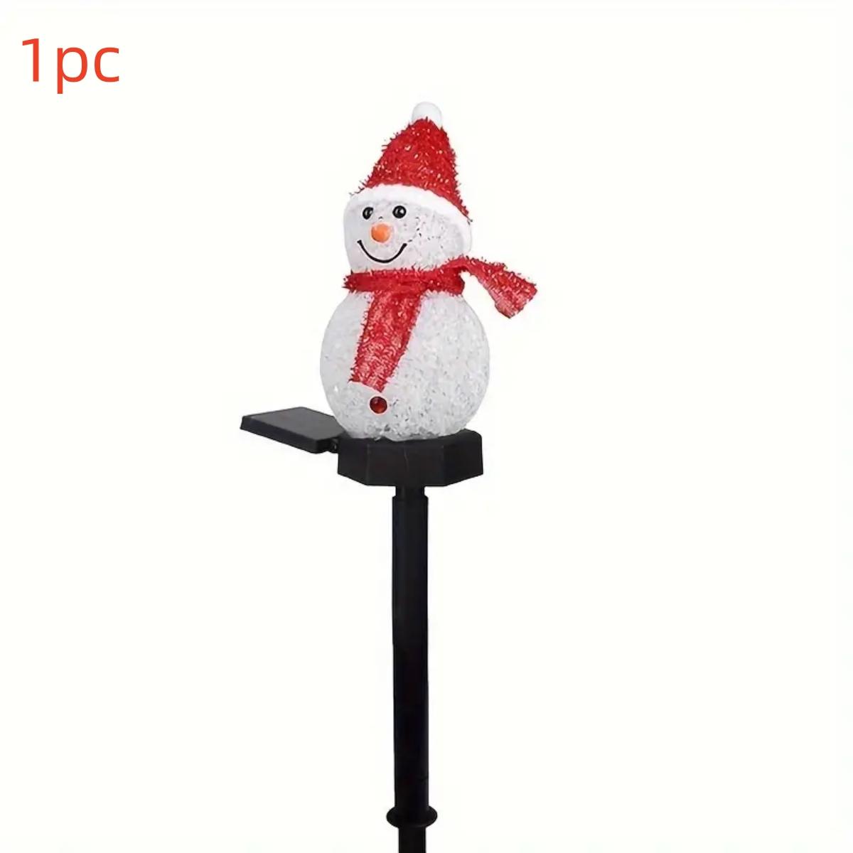

1/2 шт. Рождественский снеговик, солнечный светильник для уличного сада, водонепроницаемый, рождественская атмосфера, дворовый светильник для домашнего декора двора