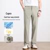 Fengxun Men's Straight Leg Business Casual Stretch Anti-Wrinkle Pants