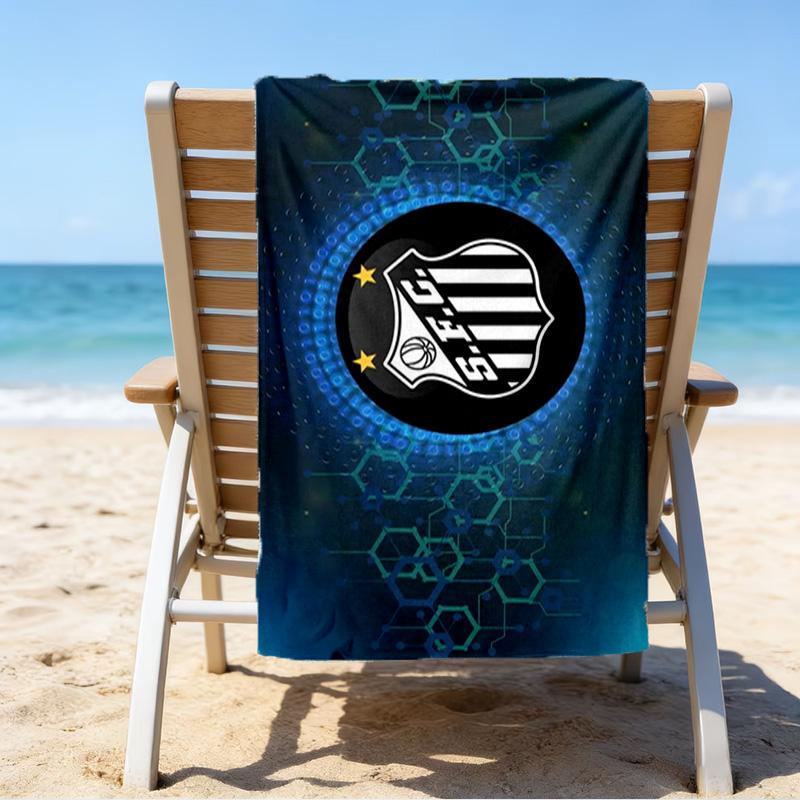 Strandtuch mit aufgedrucktem FC-Wappen, superweiche Mikrofaser, perfektes Geschenk zum Geburtstag, für Pool, Strand, Reisen, für Familie und Freunde