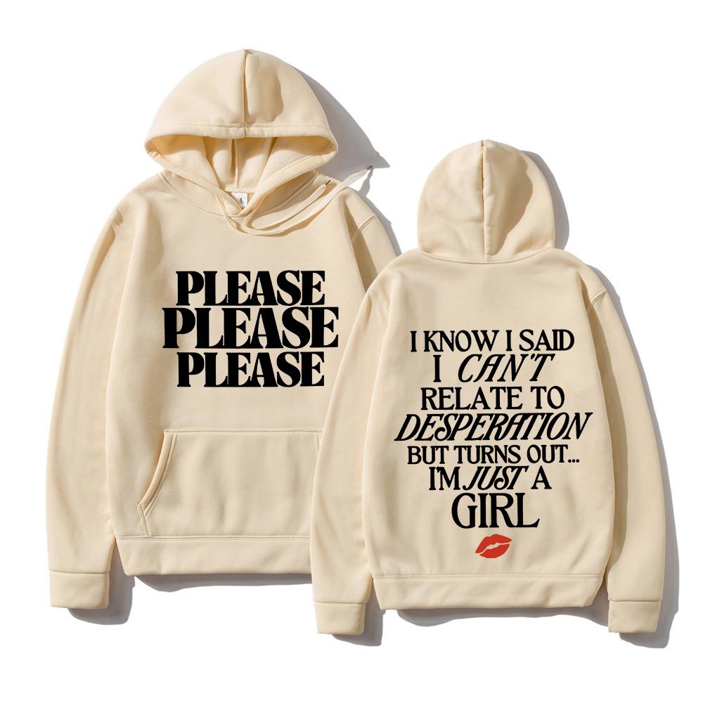 Sabrina Carpenter Please Please Please Hoodie Men Women High Quality Fashion Trend Sweatshirt Street Y2K Style Sweatshirts Tops