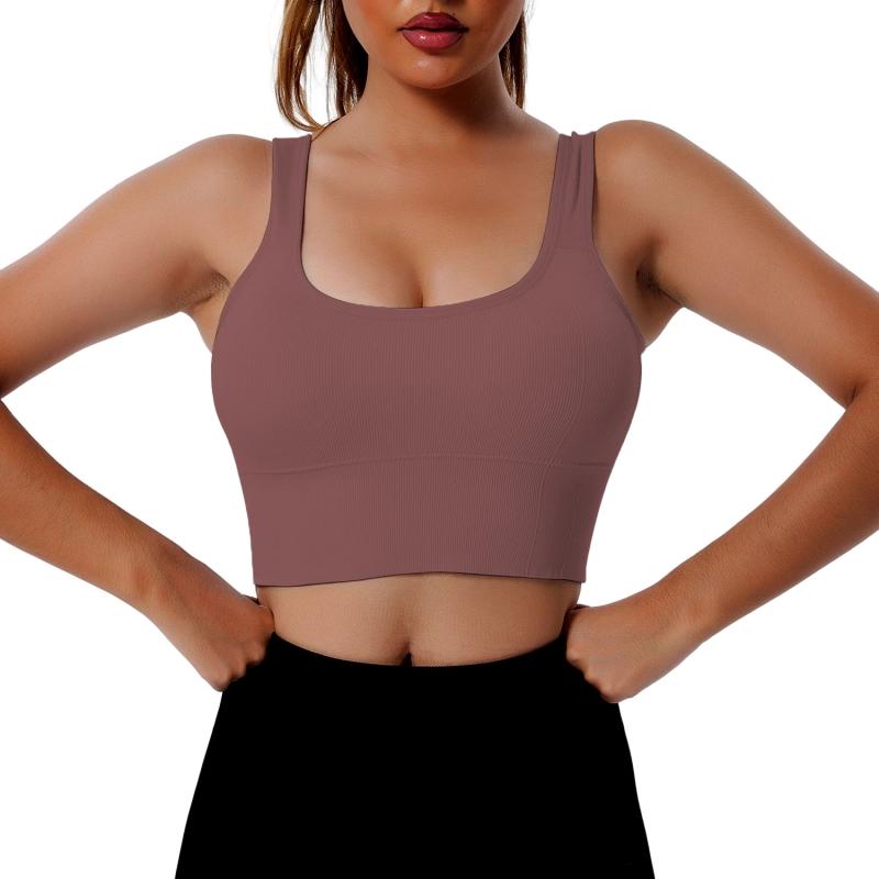 

Женское быстросохнущее ударопрочное спортивное нижнее белье, интегрированный бесшовный бюстгальтер для йоги, сексуальный жилет для фитнеса с резьбой M
