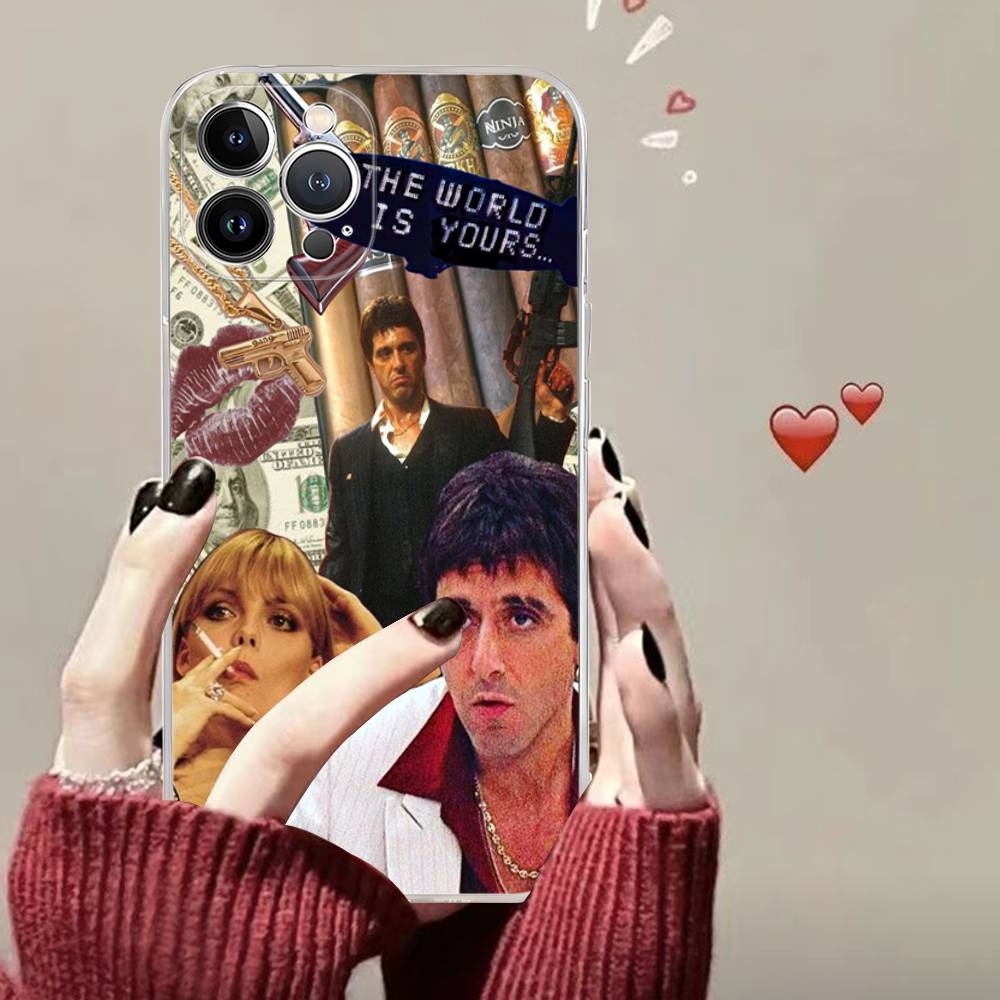 Vintage Classic S-scarface Fit For iPhone 16 15 Promax Phone Case iPhone 14 11 12 High End 13 Pro Silicone