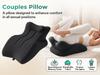Sex Pillow for Couples – 27° Intimate Wedge Pillow, Memory Foam, for Intimate Positions & Sex Positions, Washable, Couple Pillow, Black