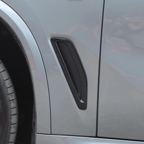 2PCS ABS Gloss Black Fender Side Air Vent Outlet Cover For BMW X5 G05 -