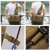 Fanny Pack for Men Fishing Tackle Backpack Shoulder Pack with Rod Holder Splashproof Storage Bag Fly Fishing Backpack