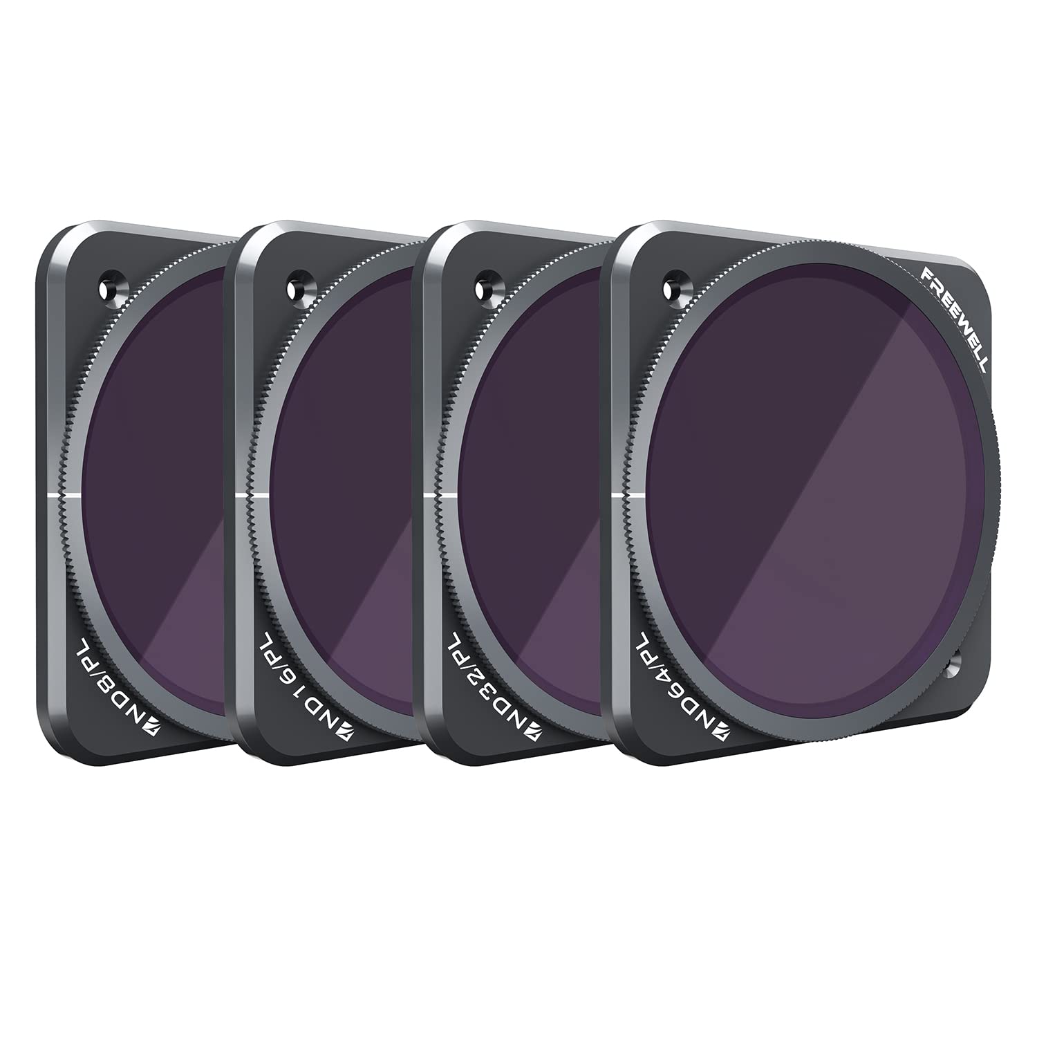 

Freewell DJI Action 2 ND Filter PL Filter 4 Pack Shading Lens Polarized Lens Shutter Speed Adjustment ND8/PL ND16/PL ND32/PL ND64/PL