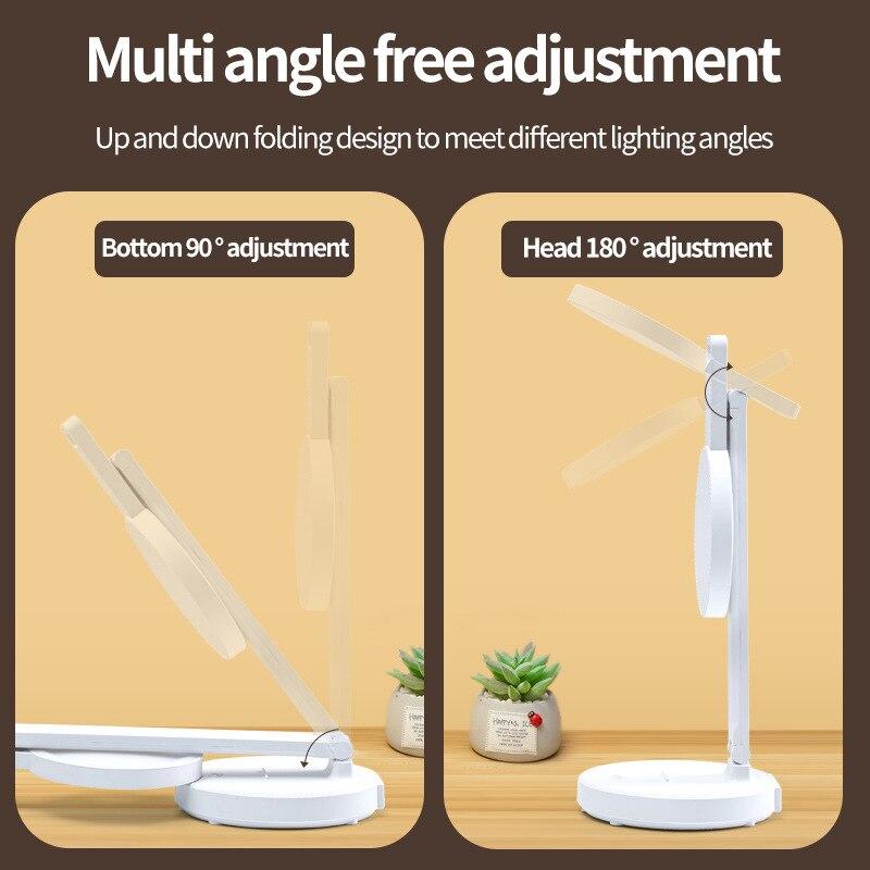 LED Desk Lamp Eye Protection Desk College Student Charging USB Learning Dormitory Bedroom Bedside Reading Night Light