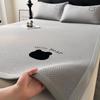 Cool Ice Silk Summer Mat 3-Piece Set with Patchwork Embroidery - Machine Washable for Single Dormitory Use