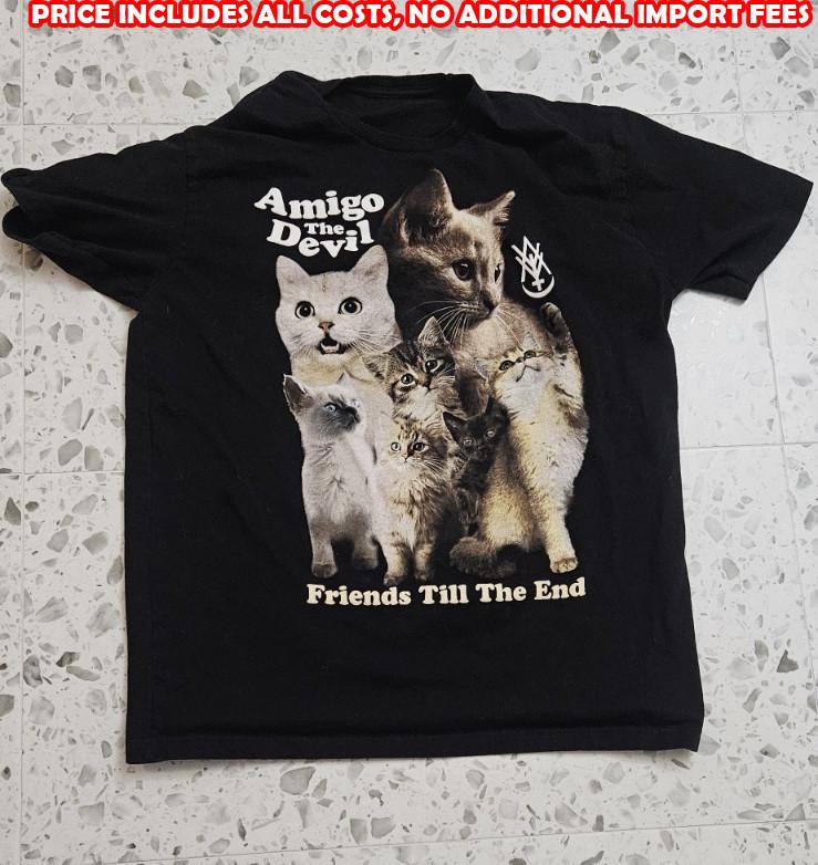 

Amigo Дьявол Друзья До Конца Котята S to 5XL SE377 Унисекс Футболка XXXXL
