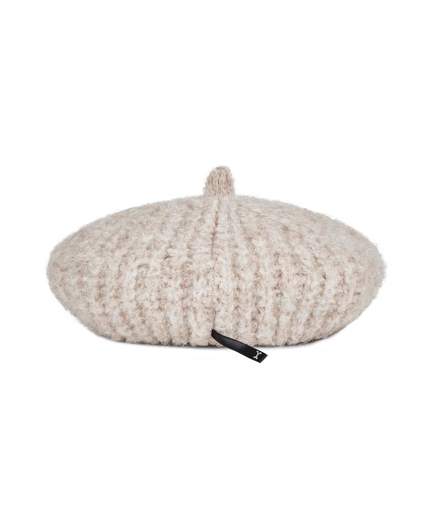 Bajal Safety Pin Knit Beret Oatmeal