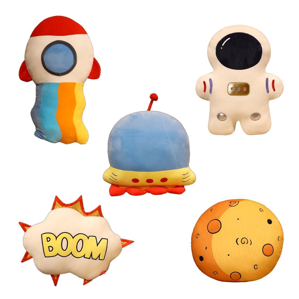 Space Explorer Rocket Ship Plush Toy Pillow Cushion