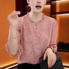 Letnia Szyfonowa Bluzka Damska - Model wyszczuplający, luźny, z okrągłym dekoltem, wszechstronny i modny