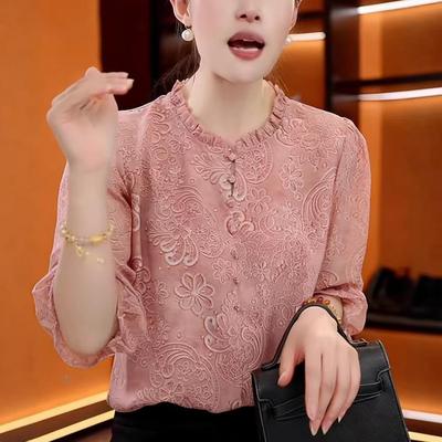Damen Sommer Chiffon Top - Schlankmachend, Locker, Rundhalsausschnitt, Vielseitiges & Modisches Design