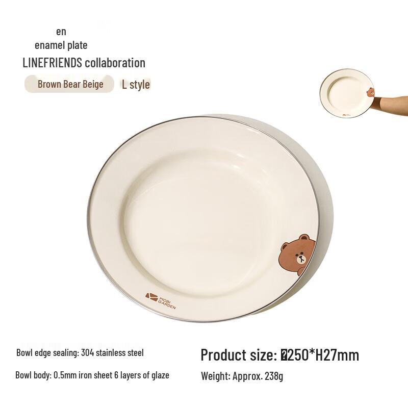 Mobigarden LINE FRIENDS Enamel Plate L