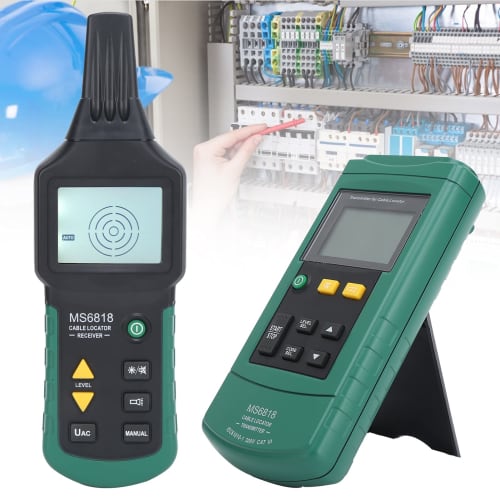 Cable Short Circuit Finder, Mute Function Cable Detector MS6818 for Power Supply Systems, Lightweight for Electricians In Buildings and Construction