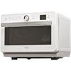 Whirlpool JT469WH - Micro-ondes Jet Chef - 33 L - 6eme SENS Combi Crisp Vapeur - Cavité Inox - Plateau tournant 36 cm - Blanc