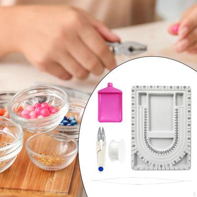 Tavola per infilare perline, Vetrina espositore a vassoio per design con perline, Compatta, Tavola organizzatrice per