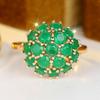 Elegant Green Cubic Zirconia Engagement Ring for Women Party Wedding Rings Jewelry Gift