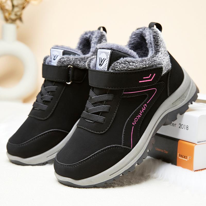 Shoes Women's Cotton Shoes Women's Cotton Boots Couple Large Size Snow Boots Velcro Women's Boots Thickened Warm Short Boots