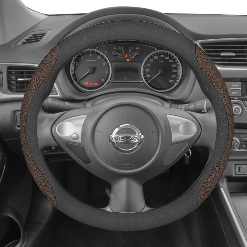 

Leather Car Steering Wheel Cover For Nissan Qashqai J12 j11 X-Trail XTrail X Trail T33 Rogue 2015 - 2024 Accessories I