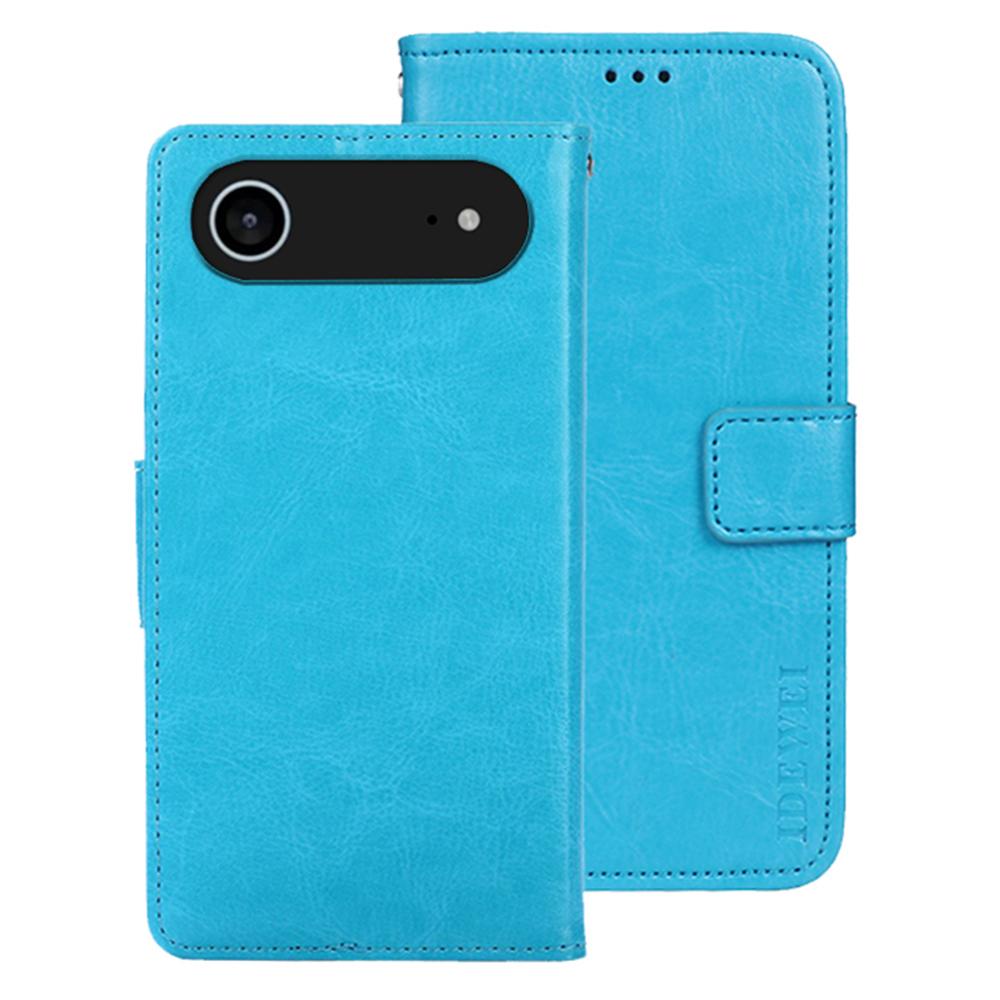 IDEWEI For iPhone 17 Air Stand Case Crazy Horse Texture Leather Phone Cover