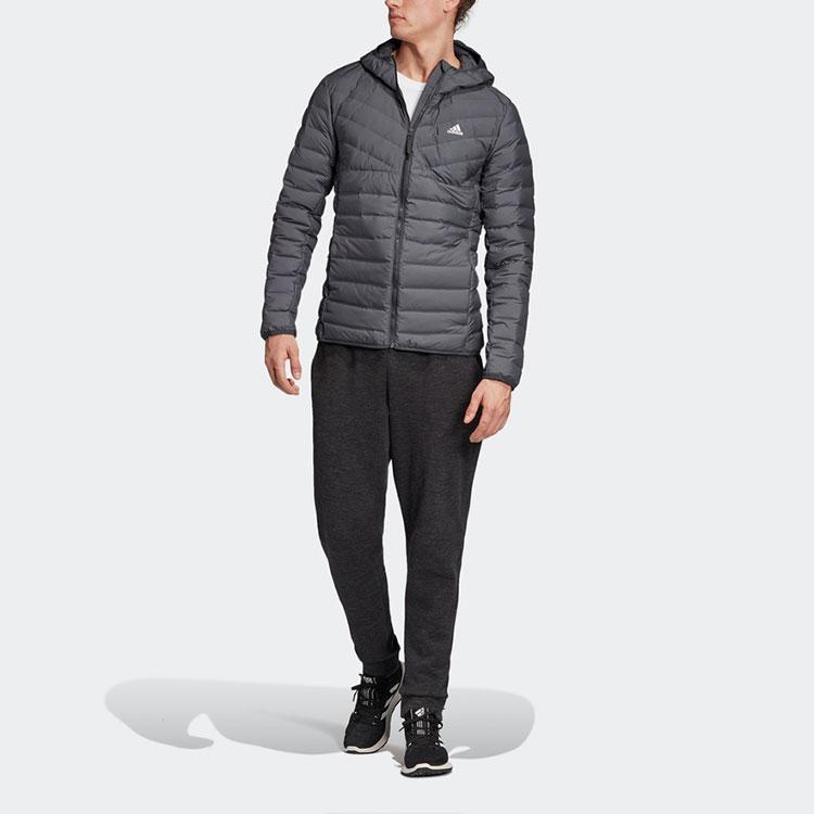 Adidas Varilite 3S Hooded Down Jacket Men Outerwear Carbon-Black DZ1420