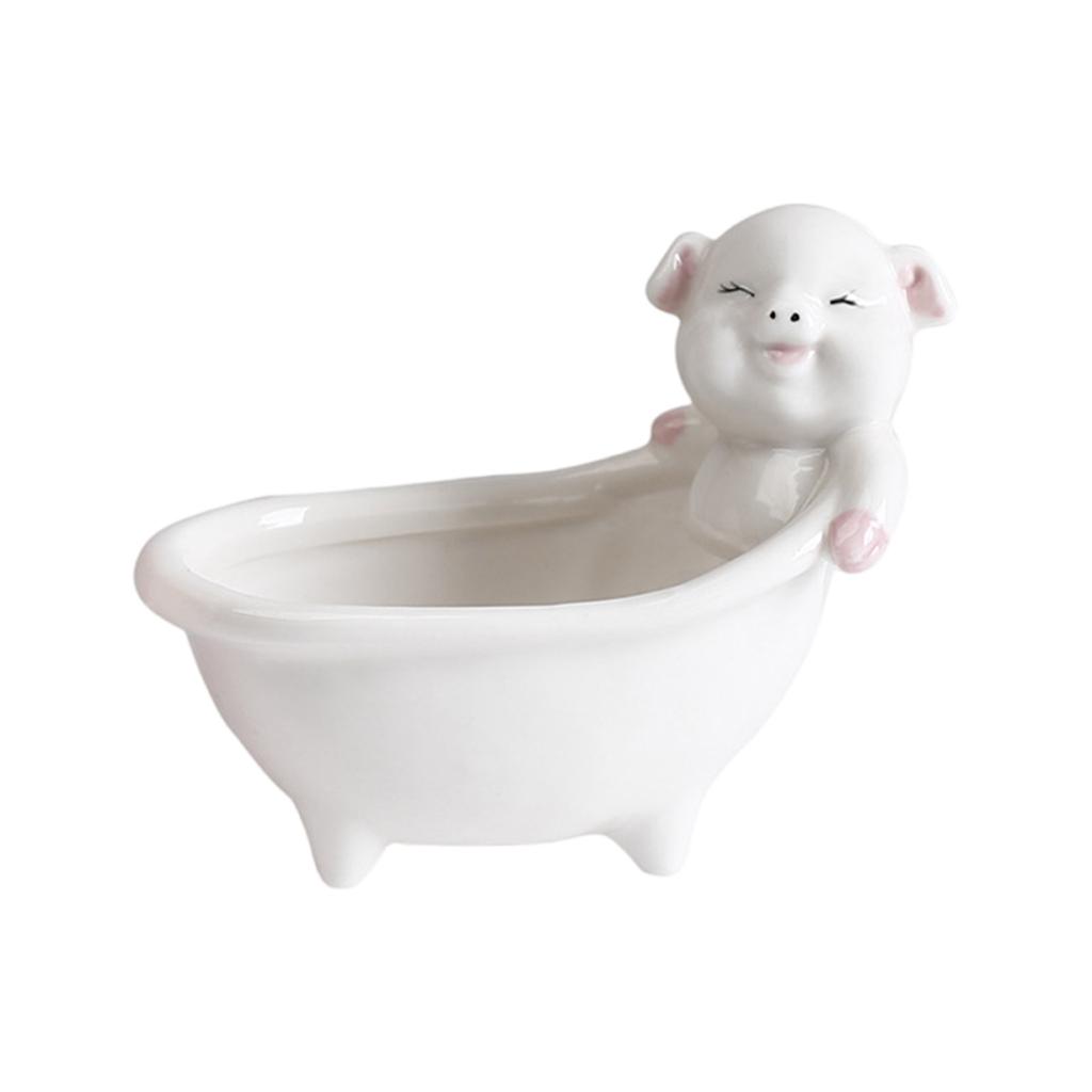 Ceramic Fleshy Plant Pot Pig/Bear Planter Plant Flowerpot Ornament for Fleshy Plant Cactuses Container for Home Balcony