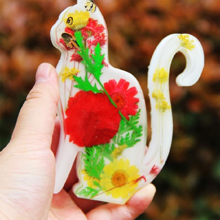 Cat Shaped Silicone Crafts Moulds Figurine Mold Suitable for Figurine Ornament