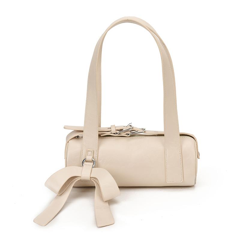 Fashion Underarm Commuter Bag Women's New Pillow Bag Girl Bow Single Shoulder Oblique Span Portable Cylinder Bag