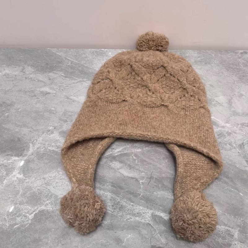 Męskie i damskie jesienno-zimowe nowe modne czapki urocze ciepłe dziergane czapki na uszy wełniane z domieszką wełny odmładzające żakardowe czapki wełniane