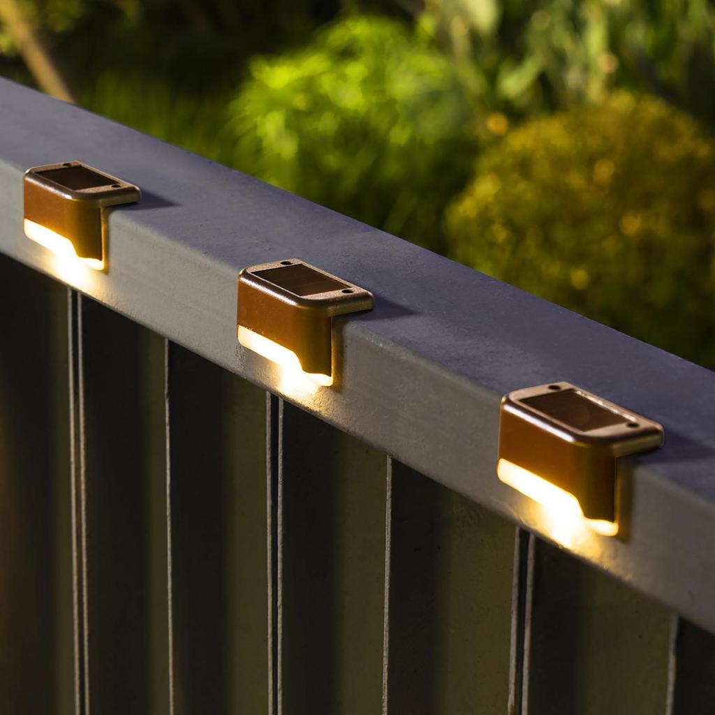 Waterproof Solar Deck & Stair Lights for Outdoor Steps, Fences, Yards, Patios, Garages, and Driveways.