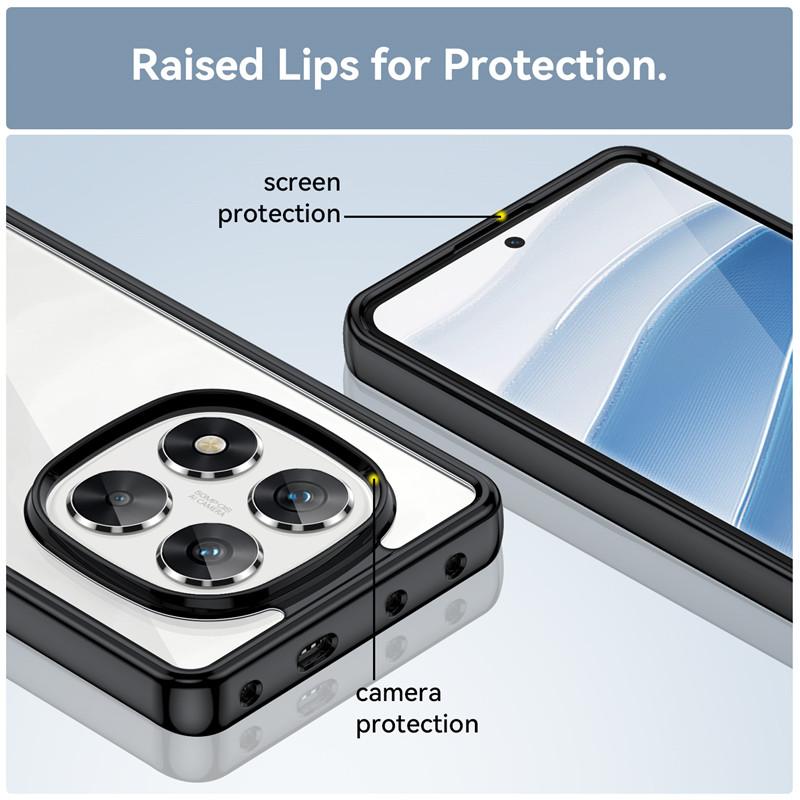 For Redmi Note 14 Pro 5G Case For Redmi Note 14 Pro Cover Colorful Soft Edge Silicone Transparent Bumper For Redmi Note 14 Pro