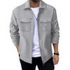 Men'S Casual Pocket Lapel Zipper Jacket Fashionable Long Sleeved Top