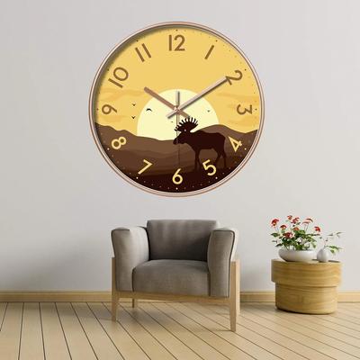 Fashion Creative Wall Clock Travel Time Accurate No Punching No Ticking Digital Wall Clock for Wall Decoration Children's Study