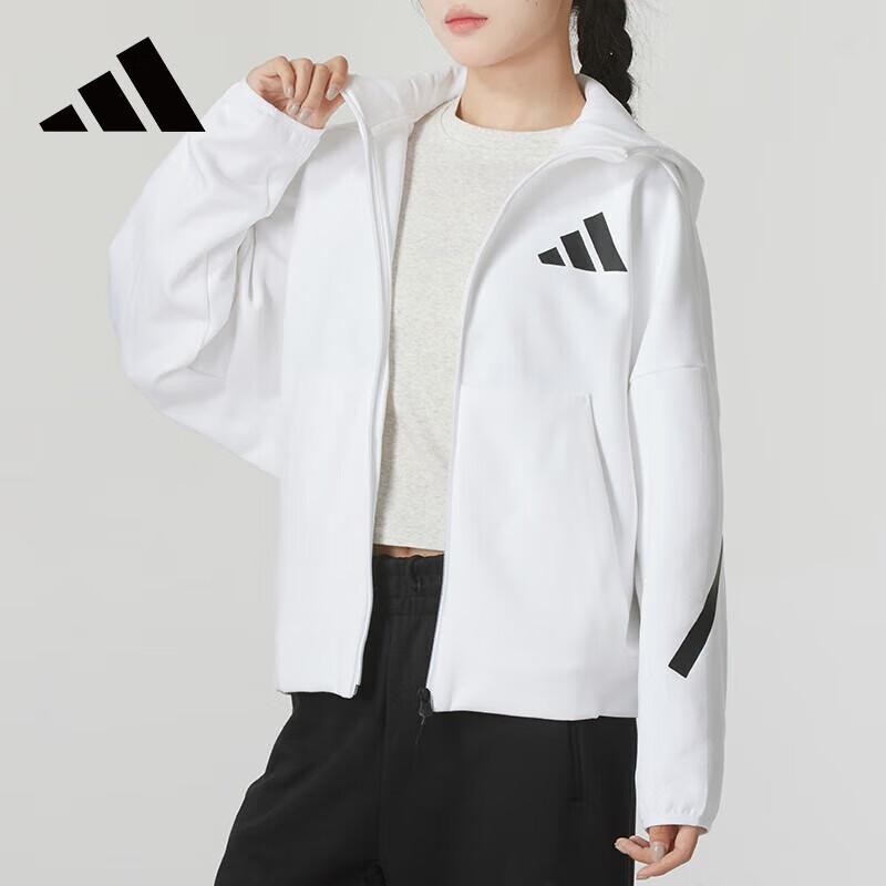 Adidas Women s Hooded Knit Casual Jacket JE7849 2XL