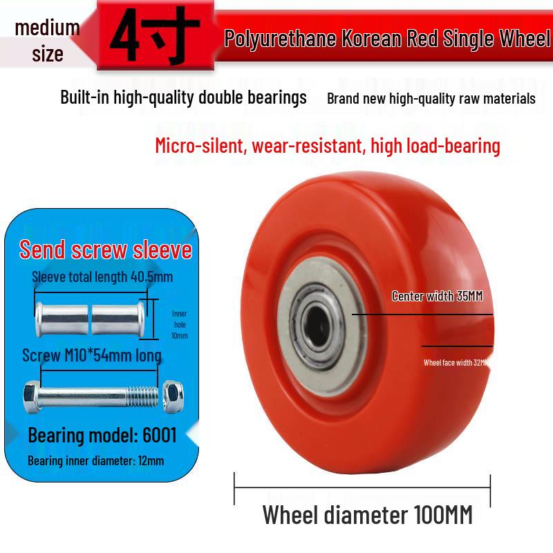 Nylon Swivel Caster Wheels: 2-6 inch Heavy-Duty Rubber & Flat Plate Options