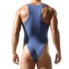 Foreign trade Europe and the United States cross-border new threaded men's one-piece vest wrestling suit men's tight muscle fitness home pants