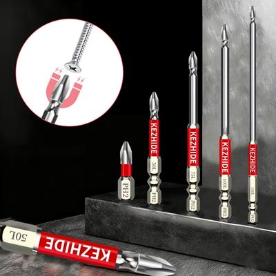 Impact Screwdriver Bits Anti-Slip Cross Head Magnetic Driver Drill Bit Hexagonal Shank High Hardness Electric Drills Screwdriver