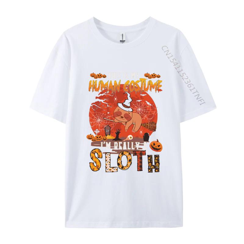 

This Is My Human Costume Sloth Halloween T Shirts Fashion Tshirt Cool T Shirts Cotton Oversized Tee Harajuku S