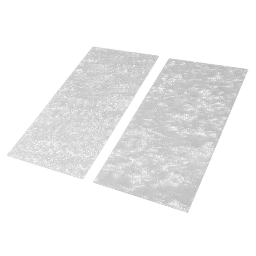 2Pcs Guitar Head Veneer White Pearl Pattern Celluloid 0.7mm Thickness Acoustic Guitar Veneer
