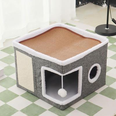 Pet Cat House Large Scene with Ball Villa for Cats Outdoor Kitten