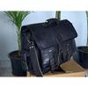 Men's Laptop Briefcase Leather Vintage Black Messenger Shoulder Bag
