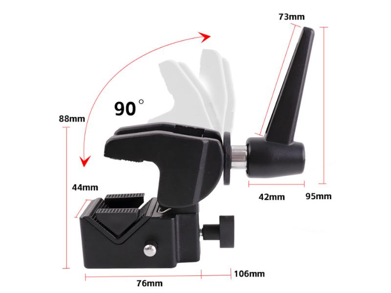 Wielofunkcyjny zacisk kraba ze stopu aluminium do bezpiecznego mocowania metalu i monitora