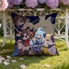 Anime I-Isekai Q-Quartet Kissenbezug Home & Auto Doppelszenen-Kissenbezug: Wendbar für höchsten Tragekomfort