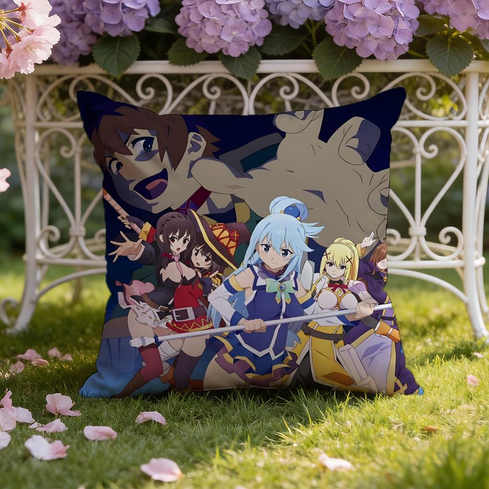 Anime I-Isekai Q-Quartet Kissenbezug Home & Auto Doppelszenen-Kissenbezug: Wendbar für höchsten Tragekomfort