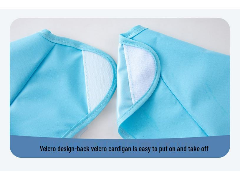 Waterproof Long-Sleeve Baby Bib: Stain-Resistant, Reversible Smock for Spring & Autumn