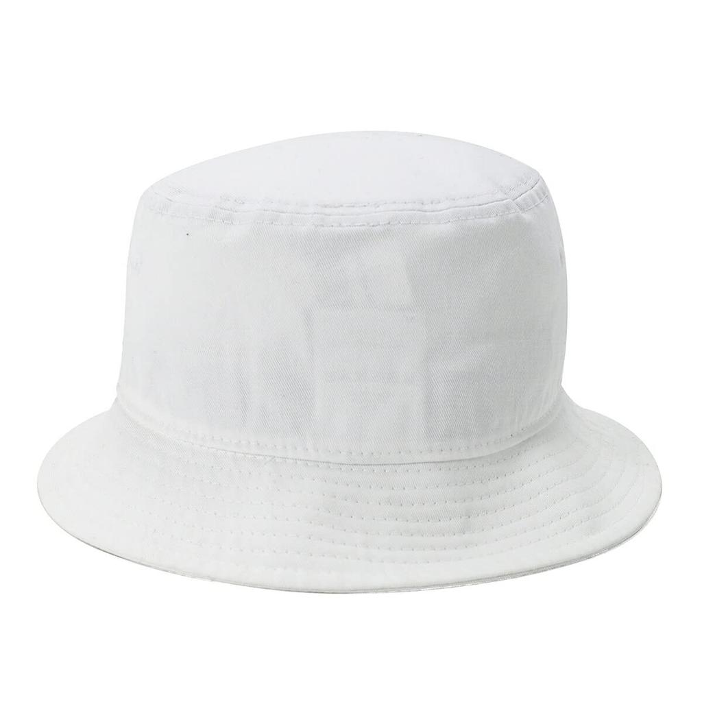 [New Era] Hat, Twill Cotton Bucket, White, ML, BUCKET-01 WHT BLK 25J