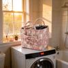 Quilted Laundry Basket with Easy Carry Handles Fabric Storage Basket Quilted Storage Basket for Home Picnic Shopping Travel