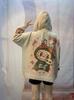 Women's Plus Size Mink Cashmere Hooded Sweater - Cute Print, Thick, Soft, Loose Fit with Sparkling Detailing.