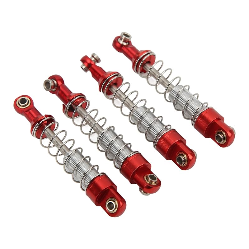 

RC car modification parts, RC car shock absorber aluminum alloy exquisite craftsmanship lightweight WPL C14 C24 MN D90 For 99S (red)